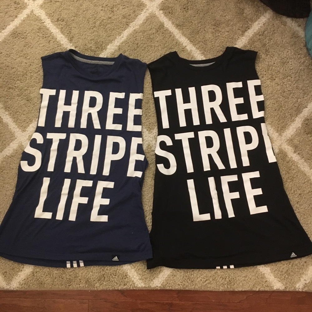Adidas “Three Stripe Life” Workout/Bro-Tanks